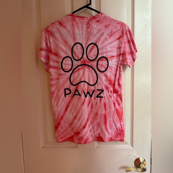 Pink Tie Dye Pawz T-Shirt - Picture 2 of 2